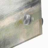 Abstract landscape wall art design printed on acrylic glass, showcasing vibrant colors and intricate patterns, perfect for modern home decor or office spaces. The image emphasizes the artwork's glossy finish and unique artistic details, enhancing any interior setting.