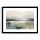 Abstract landscape wall art featuring a black frame and mat, showcasing vibrant colors and dynamic shapes, perfect for modern home decor and artistic spaces.