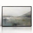 Framed abstract landscape wall art featuring vibrant colors and modern design, set in a sleek black frame, ideal for contemporary home decor.