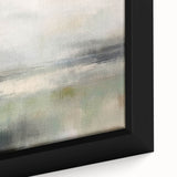 Close-up of a framed abstract landscape wall art piece showcasing vibrant colors and intricate textures, perfect for modern home decor.