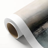 Abstract landscape wall art on rolled canvas, showcasing vibrant colors and fluid shapes, perfect for modern decor. Packaged securely in a cardboard tube for safe delivery.