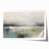 Abstract landscape wall art print showcasing vibrant colors and fluid shapes, rolled for easy shipping and display, perfect for modern home decor.