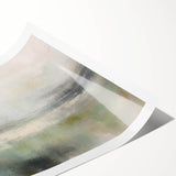 Abstract landscape wall art print showcasing vibrant colors and fluid shapes, rolled and ready for framing, perfect for modern home decor.