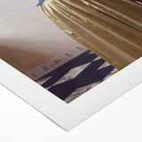 Baroque Art Print - Elegant Woman with Blue and Beige Interior Scene