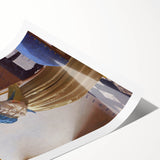 Baroque Art Print - Elegant Woman with Blue and Beige Interior Scene