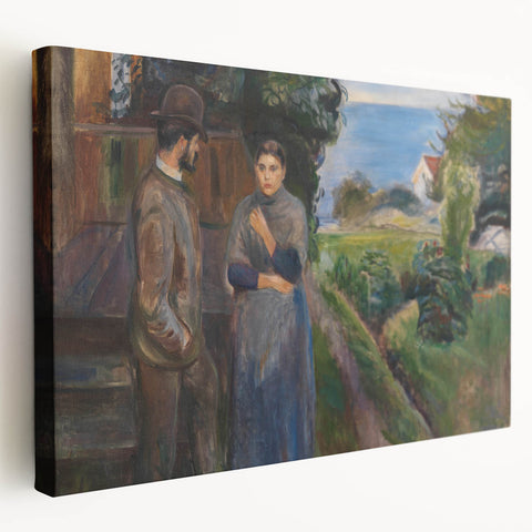 Expressionist Art: Evening Passion by Edvard Munch Canvas Print