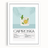 Abstract art print featuring swirling blue and teal colors on a white framed canvas.