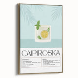 Framed canvas of a vintage poster depicting a black and gold landscape, ideal for bedroom wall art.