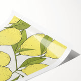 Extra large wall art featuring line art flowers with soft pink and green tones on a rolled canvas.