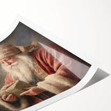 Christmas Acrylic Prints - Santa with Gift Holiday Wall Decoration