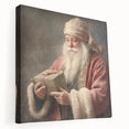 Christmas Framed Art - Santa with Gift Box Seasonal Wall Decoration