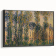 Impressionist Sunrise - Monet's Poplars at Giverny, Elegant Framed Print