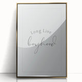 Rolled Paper Art Prints for Kids - Long Live Boyhood Quote