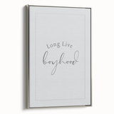 Rolled Paper Art Prints for Kids - Long Live Boyhood Quote