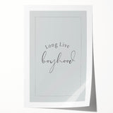 Rolled Paper Art Prints for Kids - Long Live Boyhood Quote