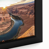 Framed canvas close-up showcasing an intricate landscape of canyons, featuring rich earthy tones and detailed textures, perfect for nature-inspired decor.