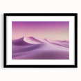 Elegant black-framed landscape artwork showcasing a serene desert scene with a mat border, perfect for enhancing home decor and adding a touch of nature's beauty.