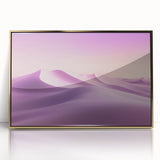 Framed acrylic artwork depicting a vibrant desert landscape with golden hues, ideal for home decor, enhancing modern interiors while evoking a sense of tranquility.