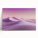 Desert landscape stretched canvas artwork showcasing vibrant hues of orange and yellow, depicting a serene sunset over sand dunes, ideal for modern home decor.