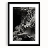 Extra large abstract art print featuring textured swirls in vibrant colors on a framed canvas, ideal for living room decor.