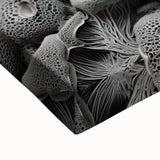 Large art featuring a black and white landscape painting on stretched canvas, ideal for bedroom wall decor.