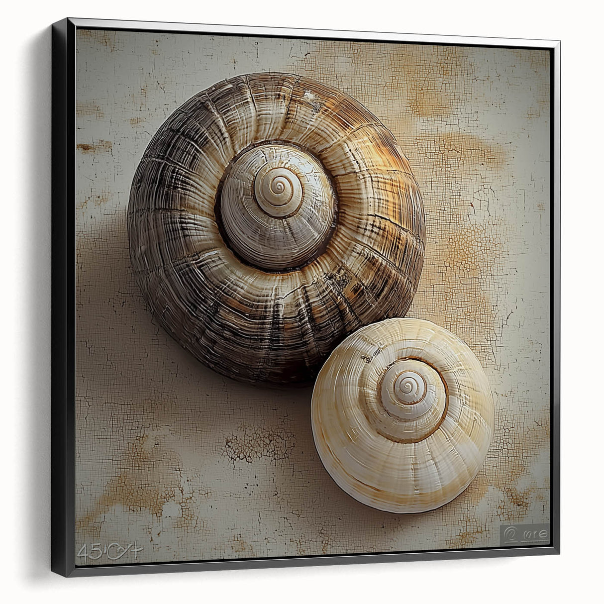 Black and white framed canvas featuring a close-up of nature elements, suitable for bedroom wall art in a vintage style.