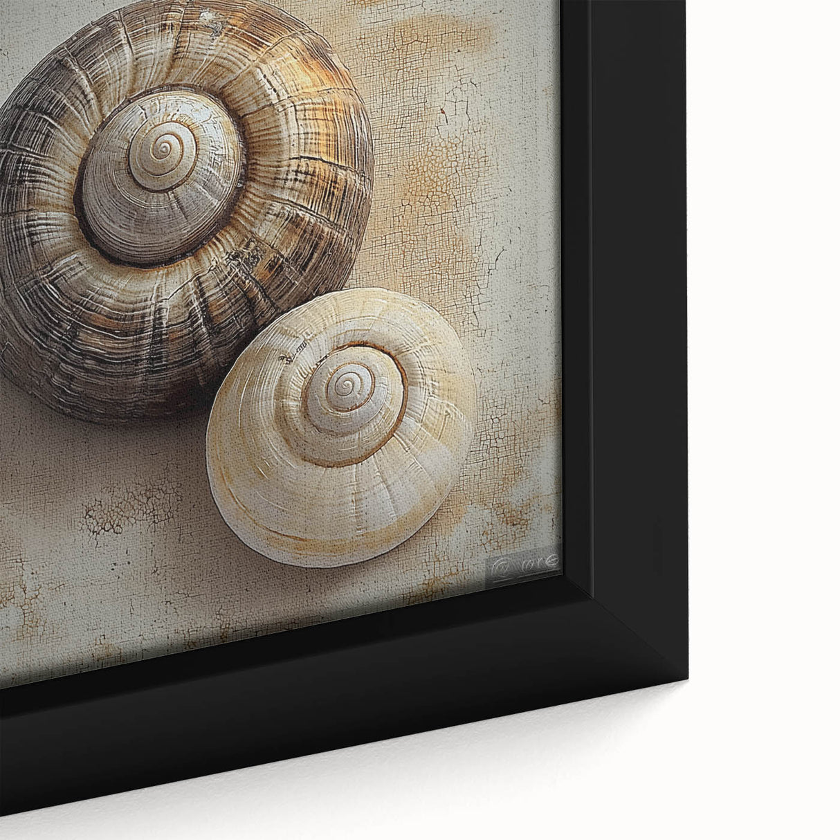 Extra large framed canvas featuring a close-up of colorful, textured leaves, ideal for living room decor.