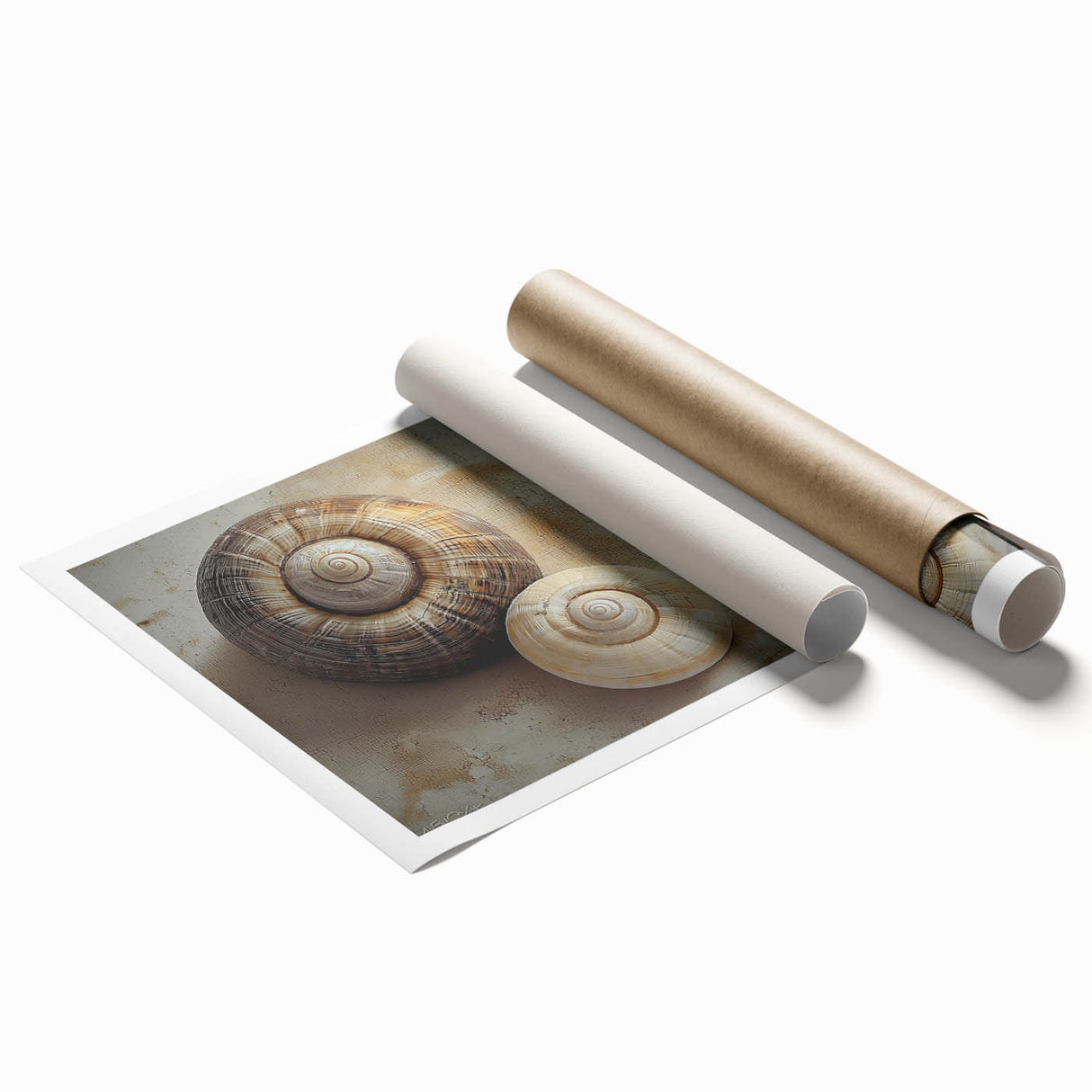 Close-up floral art in soft pastel shades on a rolled print, suitable for large bathroom or living room walls.