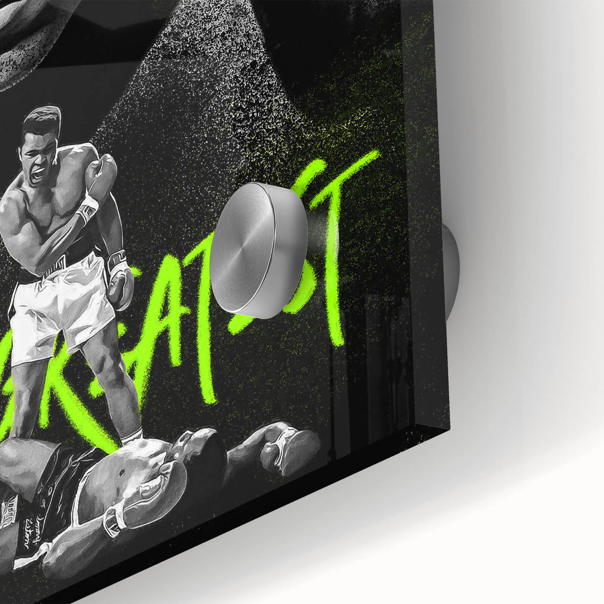 Iconic Pop Art Wall Art - Ali Canvas with Green and Black