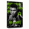 Iconic Pop Art Wall Art - Ali Canvas with Green and Black