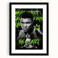 Iconic Pop Art Wall Art - Ali Canvas with Green and Black