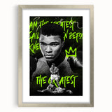 Iconic Pop Art Wall Art - Ali Canvas with Green and Black