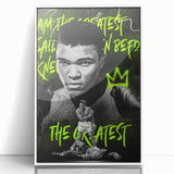 Iconic Pop Art Wall Art - Ali Canvas with Green and Black