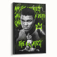 Iconic Pop Art Wall Art - Ali Canvas with Green and Black