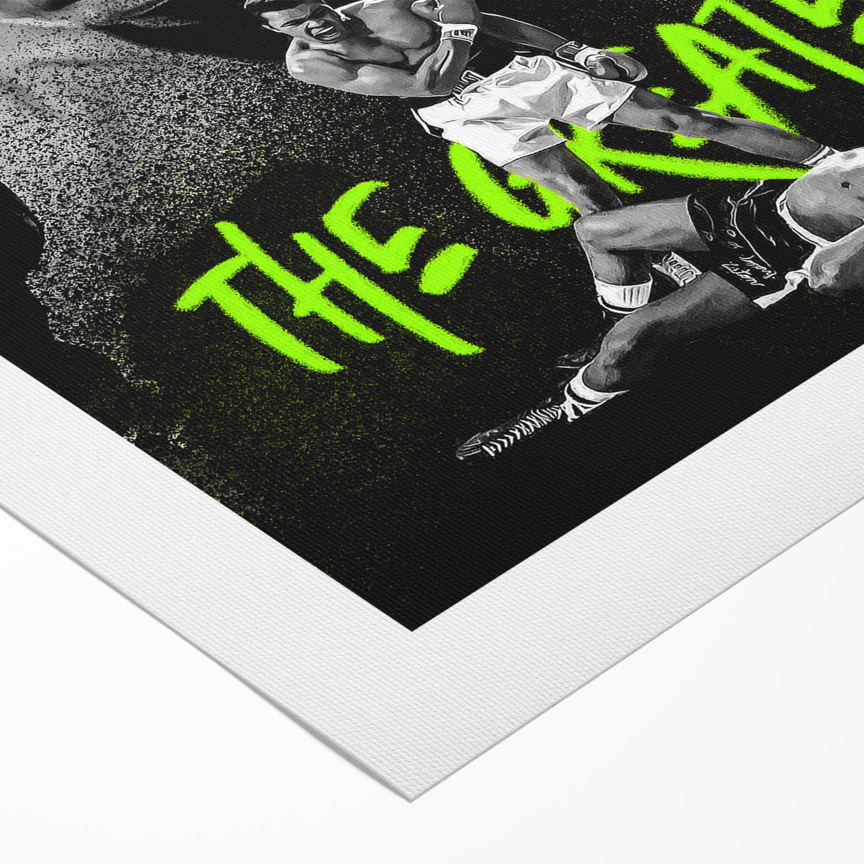 Iconic Pop Art Wall Art - Ali Canvas with Green and Black