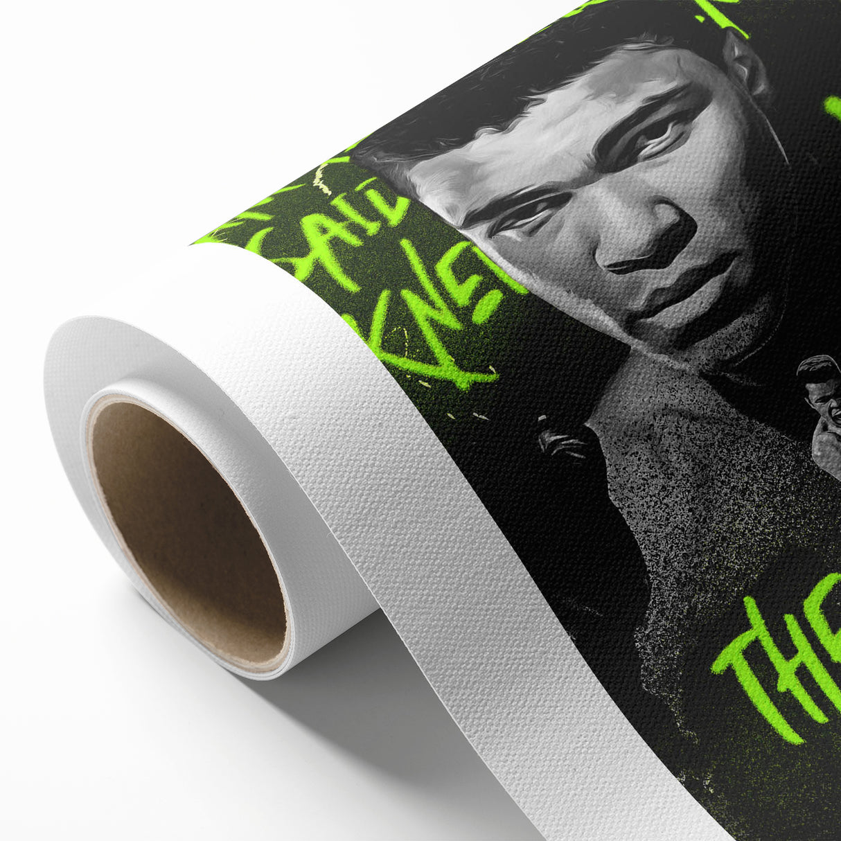 Iconic Pop Art Wall Art - Ali Canvas with Green and Black