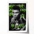 Iconic Pop Art Wall Art - Ali Canvas with Green and Black