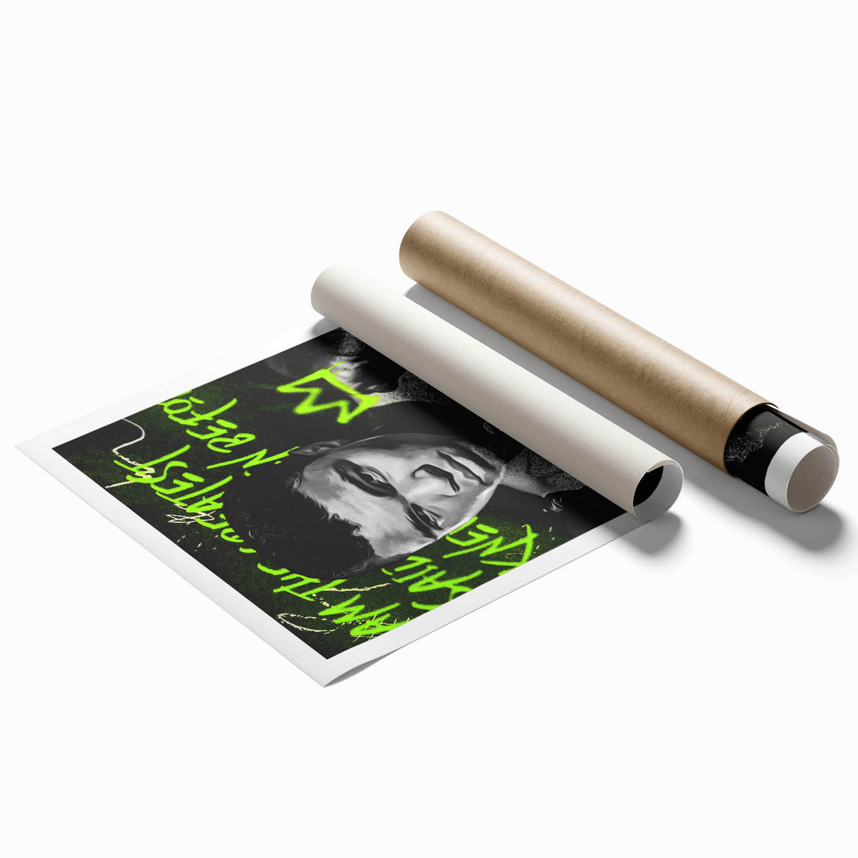 Iconic Pop Art Wall Art - Ali Canvas with Green and Black