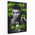 Iconic Pop Art Wall Art - Ali Canvas with Green and Black