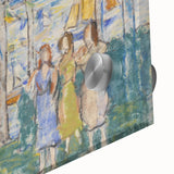 Realism Art Prints - Trees, Houses, People by Maurice Prendergast