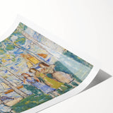 Realism Art Prints - Trees, Houses, People by Maurice Prendergast