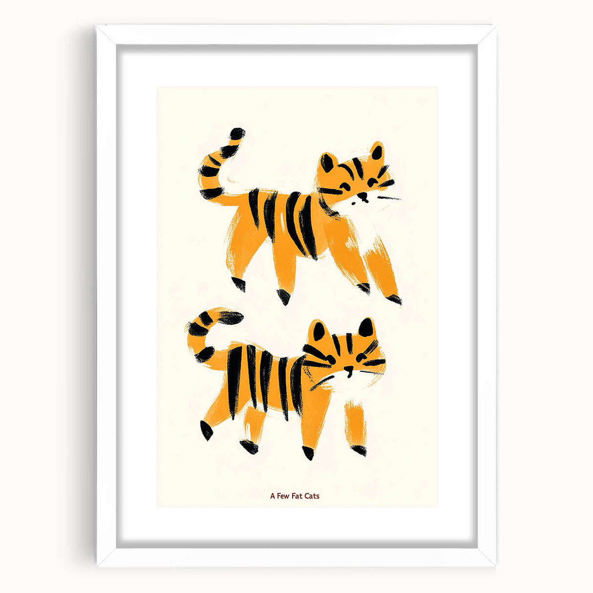 Playful Orange Cats – Boys Room Wall Art for Animal Lovers