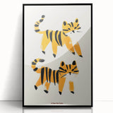 Playful Orange Cats – Boys Room Wall Art for Animal Lovers