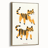 Playful Orange Cats – Boys Room Wall Art for Animal Lovers