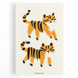 Playful Orange Cats – Boys Room Wall Art for Animal Lovers