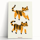 Playful Orange Cats – Boys Room Wall Art for Animal Lovers