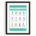 Kids Educational Wall Art – Verbs Learning Poster for Classrooms