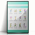 Kids Educational Wall Art – Verbs Learning Poster for Classrooms