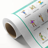 Kids Educational Wall Art – Verbs Learning Poster for Classrooms