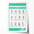 Kids Educational Wall Art – Verbs Learning Poster for Classrooms